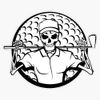 golf ball skeleton Sticker Bumper Sticker Vinyl Decal 5"