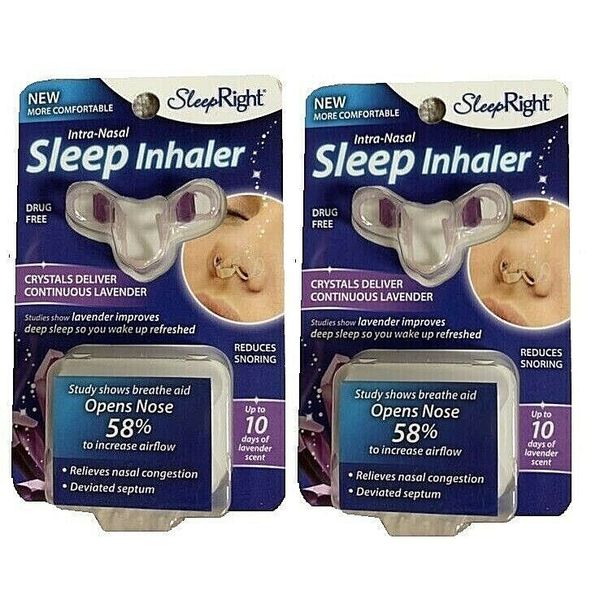 Lot x 2 Sleep Right Intra-nasal Sleep Inhaler - Continuous Lavender