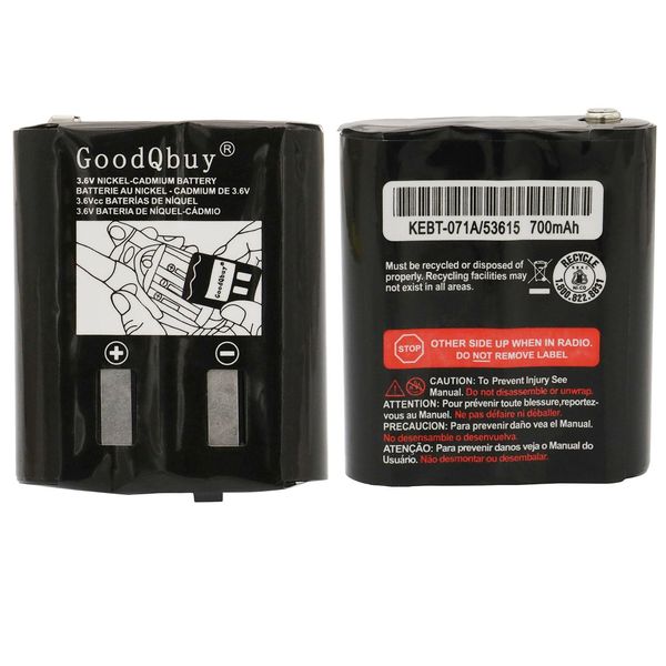 GoodQbuy 2Pcs 700mAh 3.6V Replacement NiMH Two-Way Radio Battery Packs for Motorola Talkabout Radios MS350R MT350R EM1000 MC220R MR355 FV800 T4800