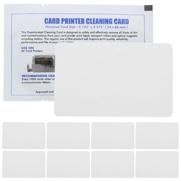 iplusmile Credit Card Reader Cleaning Card Cleaning Accessories 10 Pcs Reusable Dual Side PVC 3.35X2.1X0.04 Inch Printer POS Terminal Cleaner White