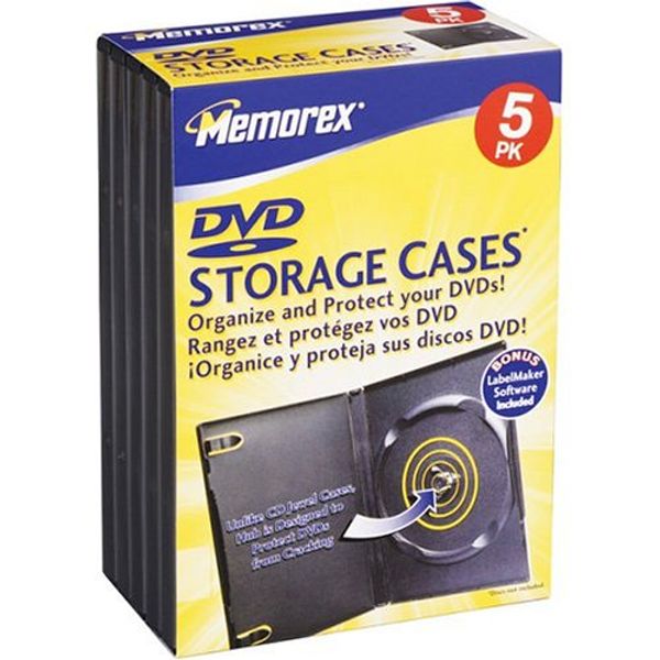 Memorex DVD-Video Movie Cases (5-Pack)