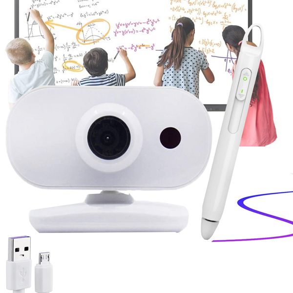 Interactive Whiteboard System Only Support Windows PC with Smart Pen for Home, Office, and Classroom(Long Focus Interactive Whiteboard)