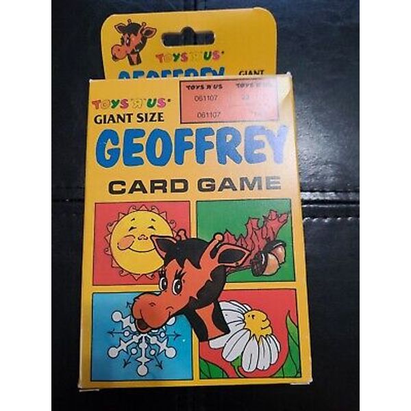 toys r us giant size geoffrey card game 1986