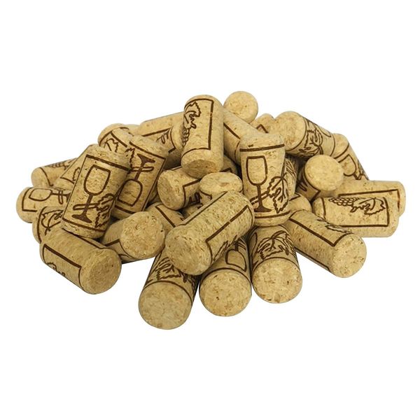 FOSUTOU 100 pack of #8 natural wine corks (SIZE 7/8" x 1 3/4") , straight cork stopper best for Home-made wine, crafting, decor and many DIY arts