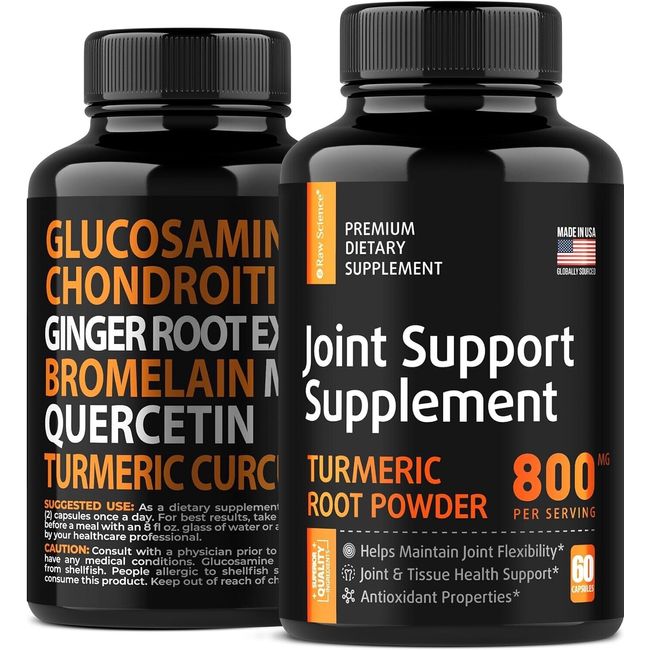 Turmeric Curcumin Supplement with Ginger Quercetin Bromelain  Joint Support 60c