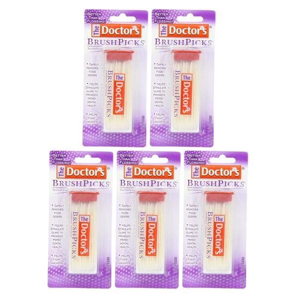 The Doctor's BrushPicks Interdental Toothpicks, 120 count. (Pack of 5)