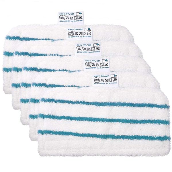 MEETOZ 5 Pack Washable Microfiber Steam-Mop Cleaning Pads Compatible with All Black+Decker Steam Mops, SM1600, SM1610, SM1620, SM1630, SMH1621, HSMC1300FX, HSMC1321, HSMC1361SG