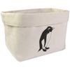 Large 'Rockhopper Penguin' Canvas Organiser/Storage Bag (OR00000264)