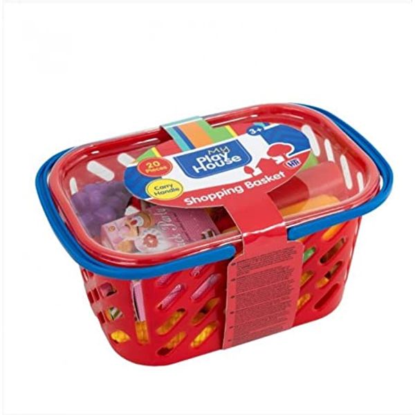 My Play House- Shopping Basket With Handle. Pretend Food & Role Playing Kitchen