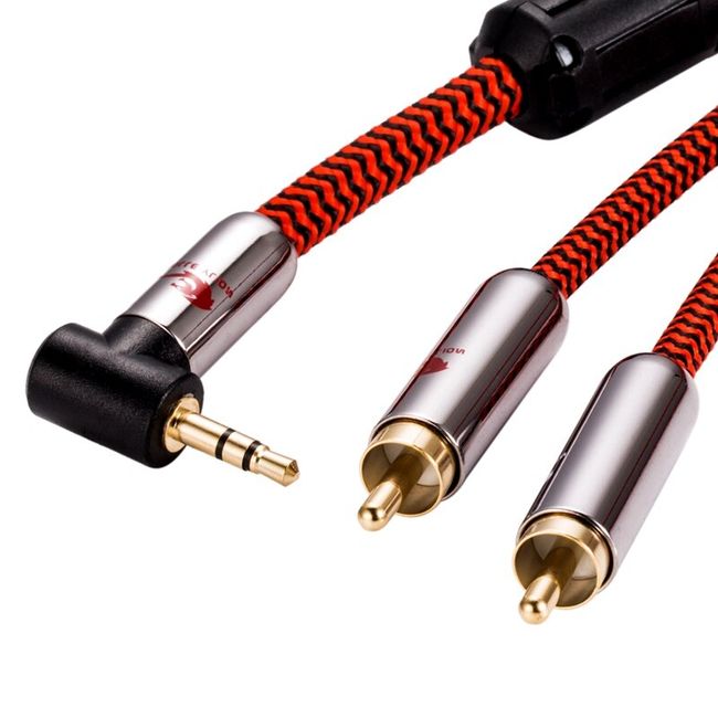 10m 3.5mm Jack to Twin RCA Phono Audio Cable