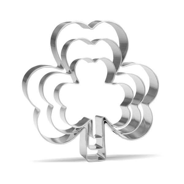 Cookie Cutter Clover Leaf 3-Piece Stainless Steel