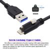 NFHK USB 3.1 Type-C Locking Connector to Standard USB3.0 Data Cable for Camera with Panel Mount Screw 500CM