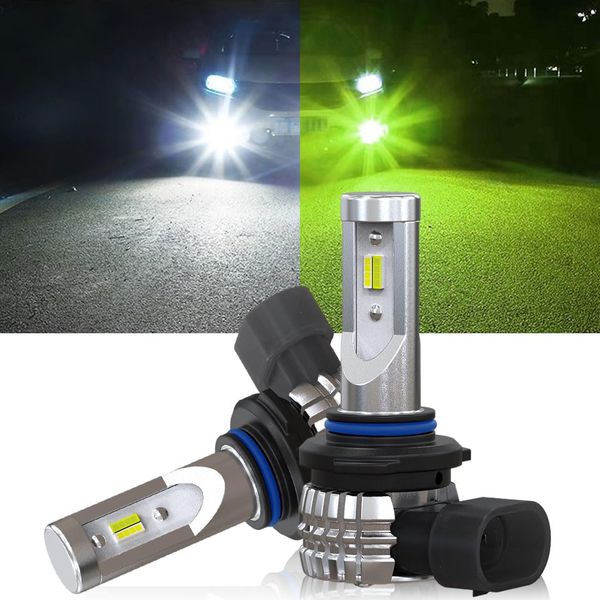 Perrace hb4 LED Fog, 2 Color Switching, Hb3 LED Fog Light, Explosive Light, 2 Colors, White/Lime Yellow, Car Inspection Compatible, Fanless, Angle Adjustment, DC 12 V, Memory Function, DC 12 V, Color