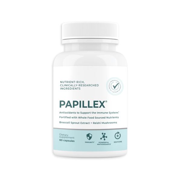 Dietary Supplement Tablets by Papillex - All Natural Immune Support - Immunity Defense - Best Immune System Booster - Organic 60 Capsules Bottle (Single Bottle)