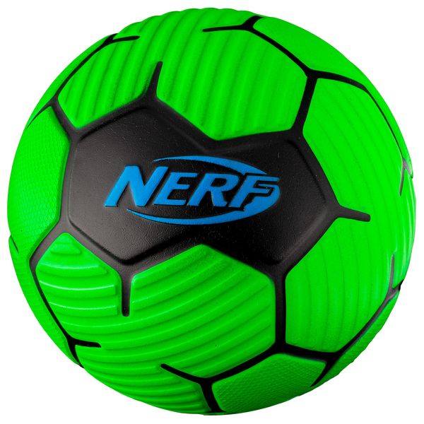 NERF Kids Foam Mini Soccer Ball - Proshot Youth Soccer Ball - 7" Indoor + Outdoor Ball for Kids + Toddlers -Green/Blue