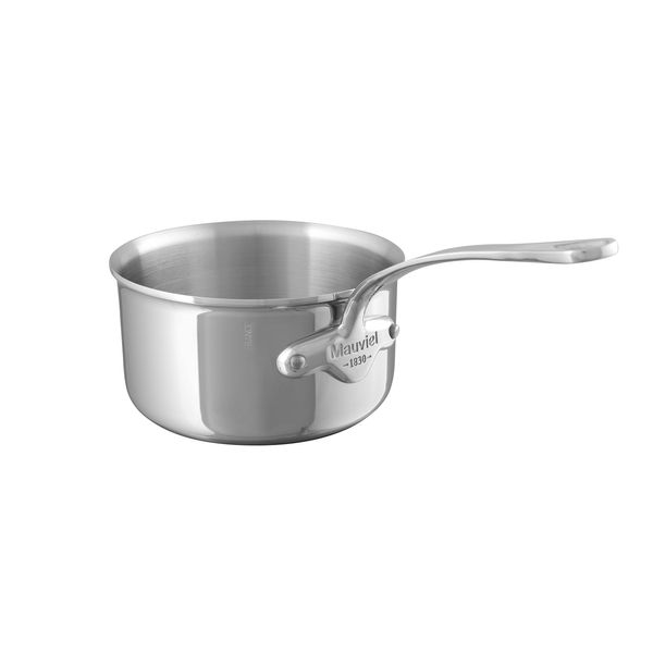 Mauviel M'Cook 20 cm Stainless Steel Saucepan with Cast Stainless Steel Handle and 2.6 mm Thick