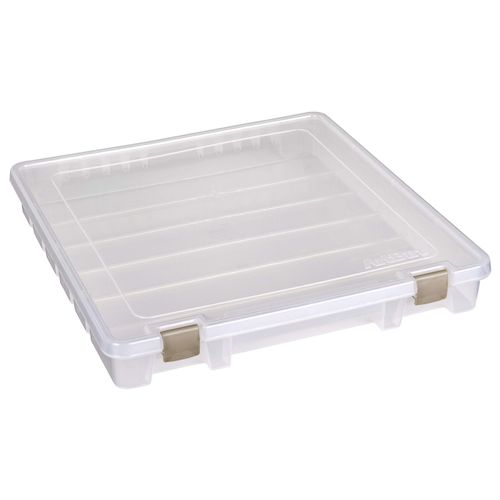ArtBin 9100AB Super Satchel Slim 1 Open Compartment, Art & Craft Organizer, [1] Plastic Storage Case, Clear