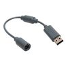 DelTex® Grey Breakaway USB Cable Lead Adapter For Xbox 360 Wired Controller