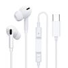 Earphone Headphones Type-C Volume Control Support Calls Remote Control Microphone HiFi Volume Control Compatible with Type C Interface Smartphone (White)