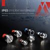 19mm Latching Push Button Switch Black Metal 12V LED On/Off Waterproof Use