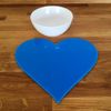 Heart Placemat Set - Gloss Red 4 Placemats Standard 28cm