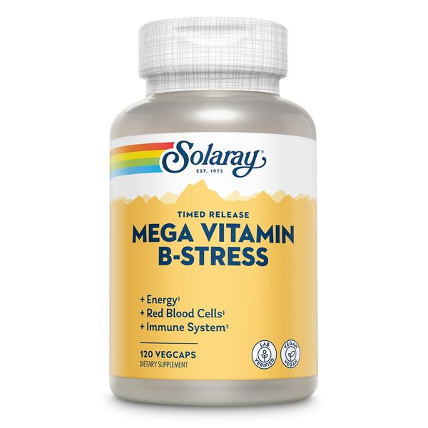 Solaray Mega B Stress Two Stage Timed Release Supplement, 120 Count
