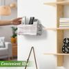 DRASTAR Wall Remote Holder,Remote Control Holder with 3 Slots, Remote Holder for Bed, Bedside Remote Control Holder, Retro White