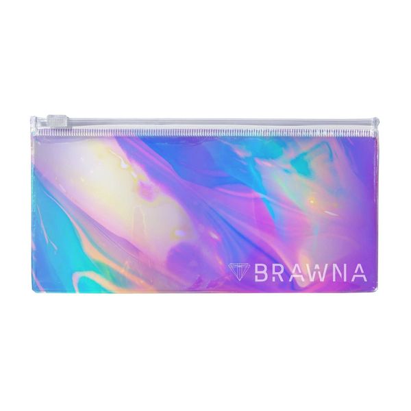 5 Pcs BRAWNA Holographic Makeup Bag Clear Transparent Iridescent