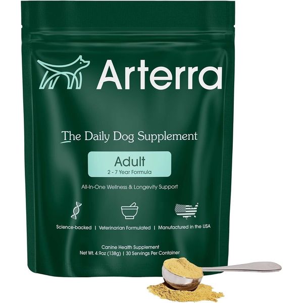 Arterra All-in-One Dog Supplement for Longevity Wellness Health Aging Hip Joint