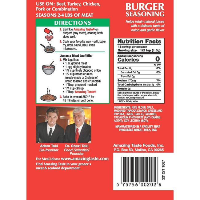 Burger Seasoning – Amazing Taste Foods, Inc