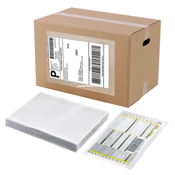 Packing List Envelopes, Clear 6” x 9” Self Adhesive Shipping Labels Envelope Pouches (100 PCS)