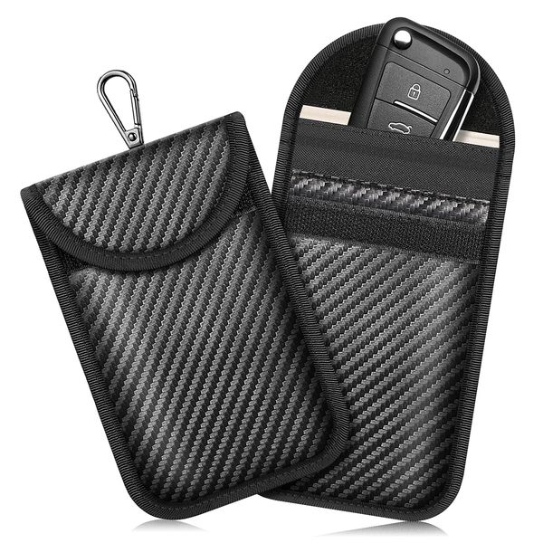 Fintie Keyless Go Protection Car Keys, [Pack of 2] RFID Remote Key Shielding Key Bag, Anti-Theft Car Key Case, Small