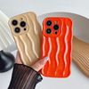 Caseative for iPhone 14 Pro Case,Water Ripple Pattern Curly Wave Frame Soft Phone Case (Grey)