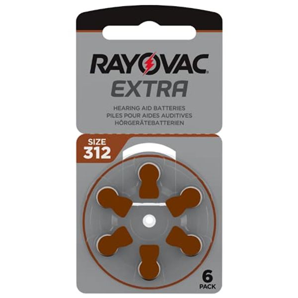 Rayovac 312 Extra Advanced 120 x PR41 Hearing Aid Batteries for 312AE, A312, DA312, P312 and PR312H