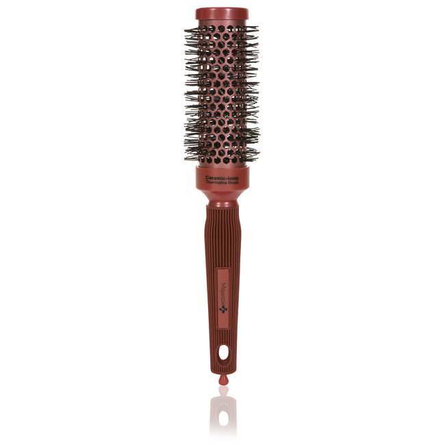 Round Hair Brush- Nano Technology Ceramic & lonic Barrel Brush with Nylon Bristle for Blow Drying, Curling, Styling and Straightening (32mm)