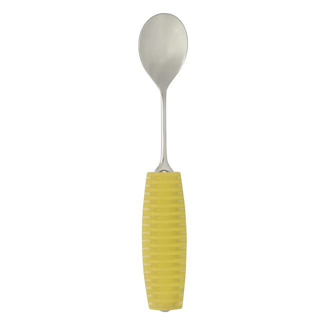 TE to TE Okabe Westernware Seisakusho Flex Kids Metal Spoon, Made in Japan, Freely Bended, Small, Yellow, For Children