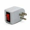 2 Pcs 3 Prong Grounded AC Power Wall Tap 1 Outlet w/ ON / OFF Switch Button
