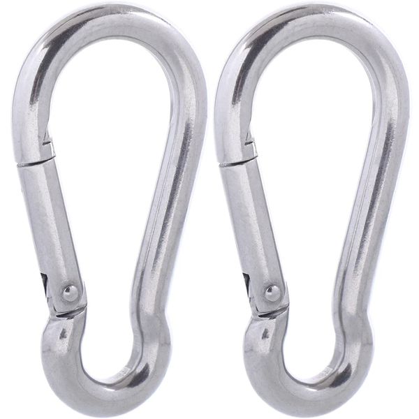 SEPWIK Carabiner 316 Stainless Steel Spring Hook Multifunctional Spring Snap Keychain