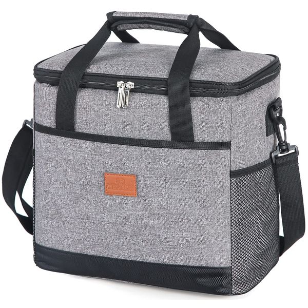 MCXKJ 27L Kühltasche Gross Thermotasche Cooler Bag Einkaufstasche Kühlbox Thermo Tasche Lunchtasche Picknicktasche isoliert faltbar für Picknick Camping BBQ Büro Lebensmitteltransport