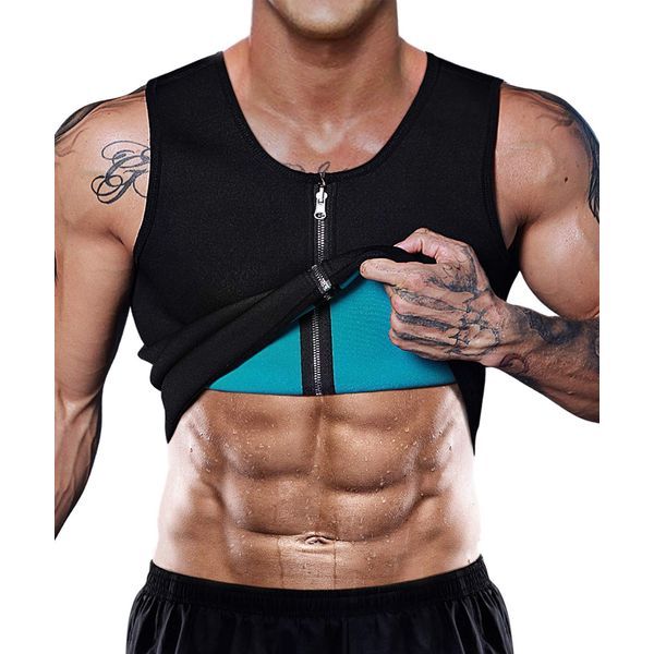 DoLoveY Men Sweat Sauna Vest Waist Trainer Body Shaper Hot Neoprene Sport Fitness Gym Workout Tank Top