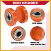 Partuto Chain Roller Pulley Tensioner/for Motorcycle ATV 8mm 2 Set Orange Replacement