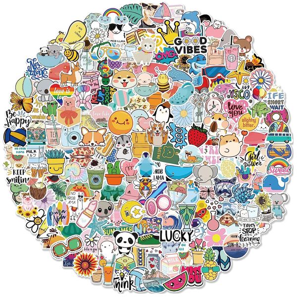 Bekayshad Stickers for Kids, 200 Pack/PCS Water Bottle Stickers for Classroom Cute Vinyl Waterproof Stickers for Teens Girls Prizes for Kids Laptop Stickers for School