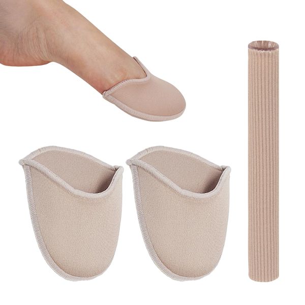 1 Pair of Toe Covers, 1 Piece of 15Cm Toe Cover, Soft Forefoot Cover, Toe Pad, Dance Shoe Front Toe Pad, Toe Protective Cover, Toe Tip Pad, Dance Shoe Half Socks