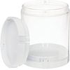Deflecto Single Compartment Stacking Storage with 2 Lids-White/Clear, Other, Multicoloured, 7.44x7.62x10.16 cm