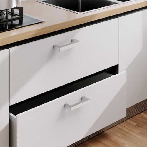 9BUILD 10 Pack Nickel Cabinet Pulls - 3 Inch Kitchen Handles for Cabinets and Drawers