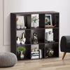 9 Cube 3 Tier Display Bookshelf Rack Toy Storage Cabinet W/ Back Panel Brown