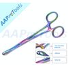 AAProTools 6" Mini Sponge Body Piercing Forceps Rainbow Color (Slotted)
