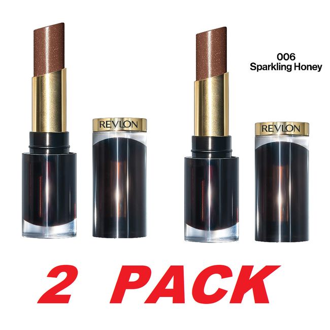 REVLON Super Lustrous Glass Shine Lipstick Lip Moisturizing Sparkling Honey 2-PK