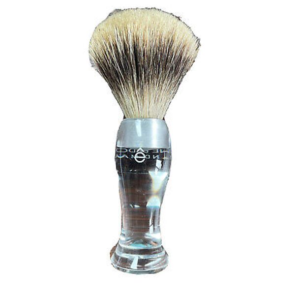 eShave Fine Badger Shaving Brush Clear Brand New