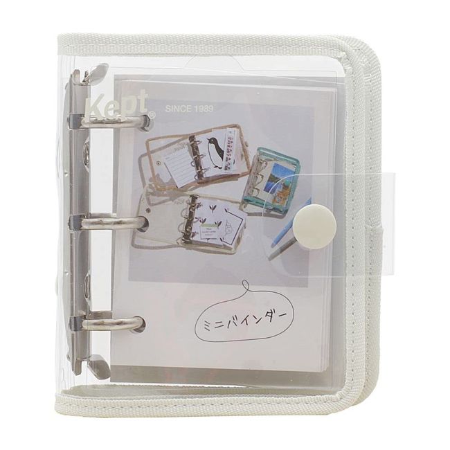 Raymay Fujii KP8MG Personal Organizer, Kept Mini Binder, 3 Holes, Moon Gray